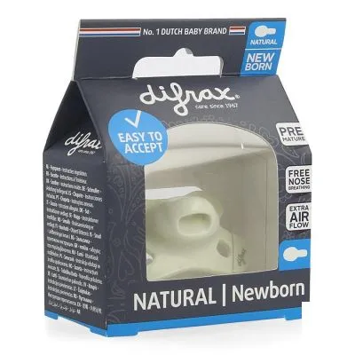 fopspeen newborn silicone - Difrax (wit)