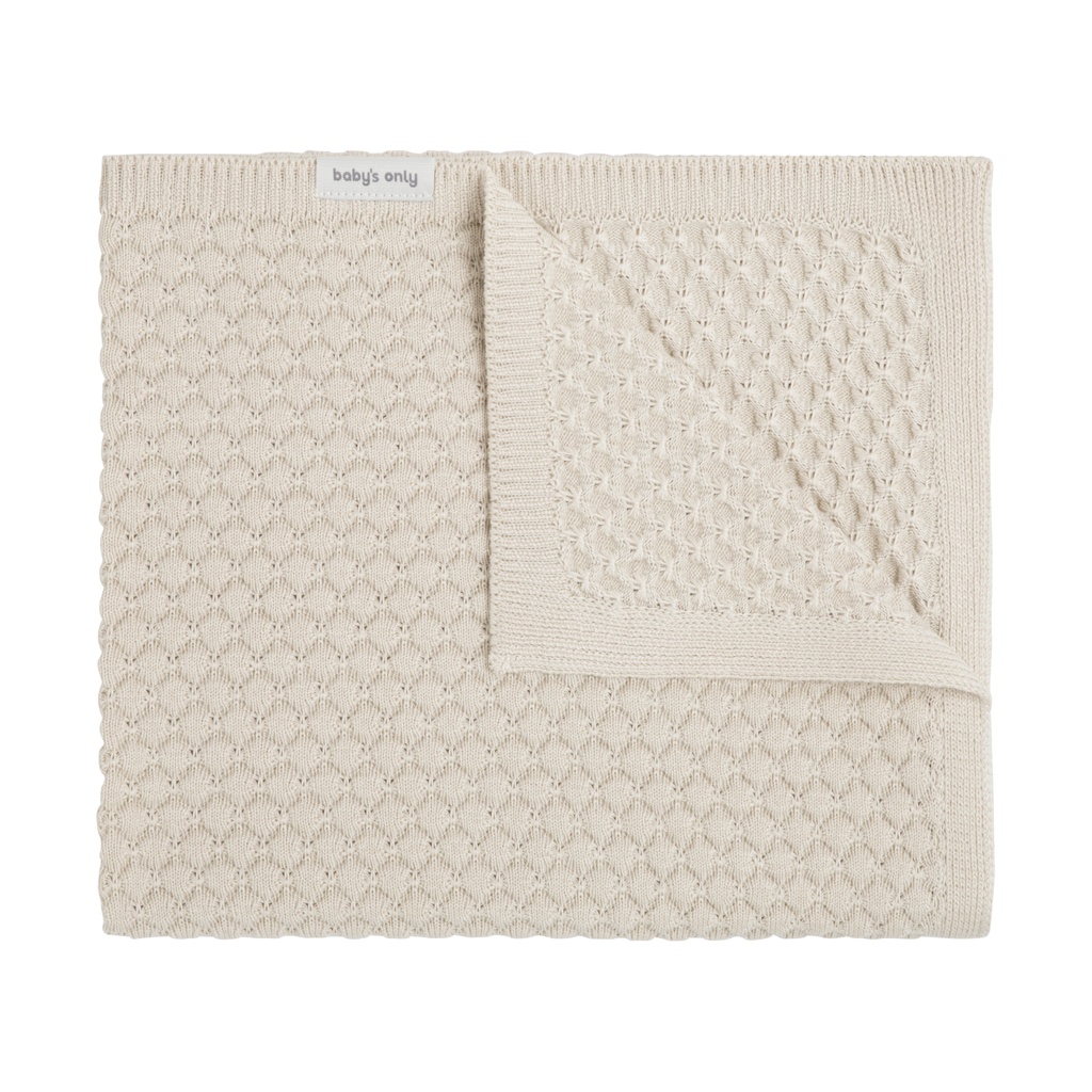 Ledikantdeken sky chunky knit 100x135 - Baby's Only